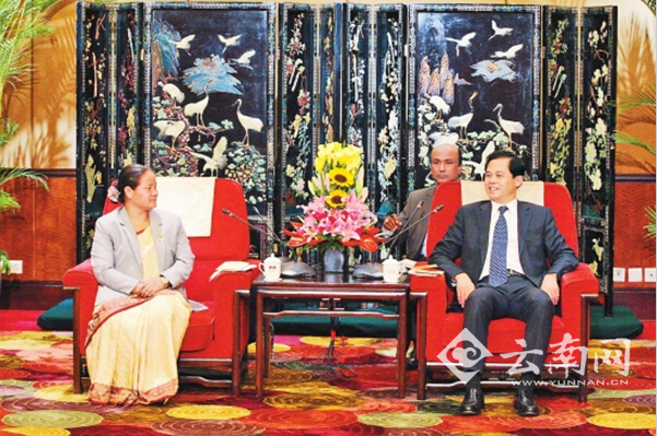 陳豪會見尼泊爾議長昂薩莉 陳豪會見尼泊爾議長昂薩莉