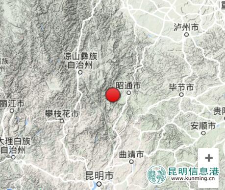 云南昭通巧家縣發(fā)生2.9級地震 震源深度8千米 云南昭通巧家縣發(fā)生2.9級地震 震源深度8千米