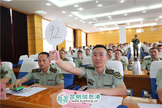 武警昆明市支隊開展演講比賽活動迎接十九大