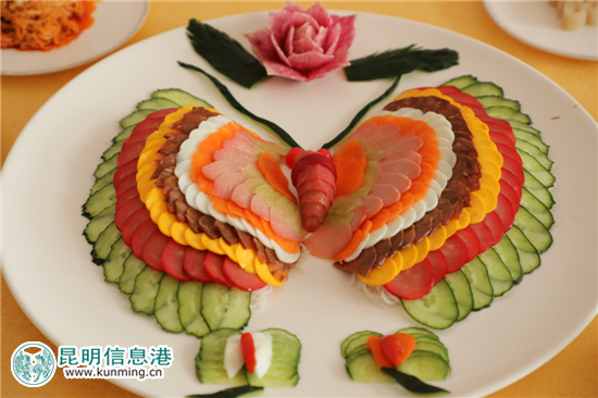 形似蝴蝶的滇味涼拼