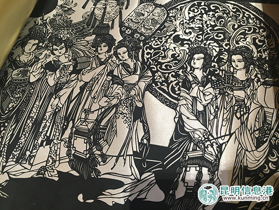 甘肅蘭州的剪紙畫。