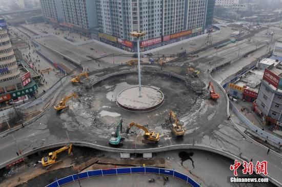 山西太原拆除立交橋