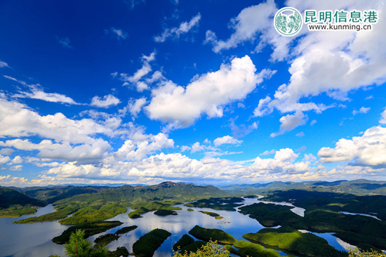 攝影類一等獎作品《水天一色》 作者：洪潔