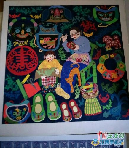 【網(wǎng)絡(luò)媒體走轉(zhuǎn)改】一手鋤頭 一手畫筆 永豐農(nóng)民畫定格鄉(xiāng)村記憶