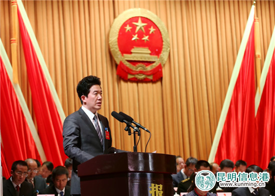 嵩明縣長王秀江作政府工作報(bào)告