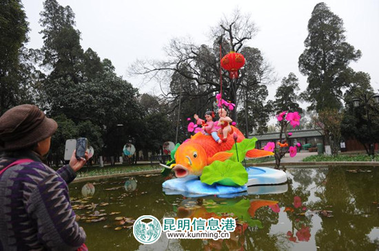 新春燈會(huì)場景之一。昆明日?qǐng)?bào)記者楊艷輝/攝