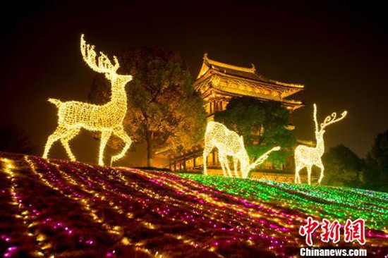 正月十三上燈 夜色下的泰州璀璨靚麗