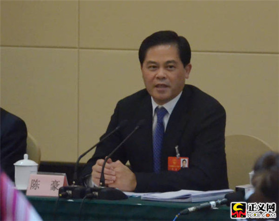 全國人大代表、云南省委書記、省人大常委會主任陳豪。史兆琨攝