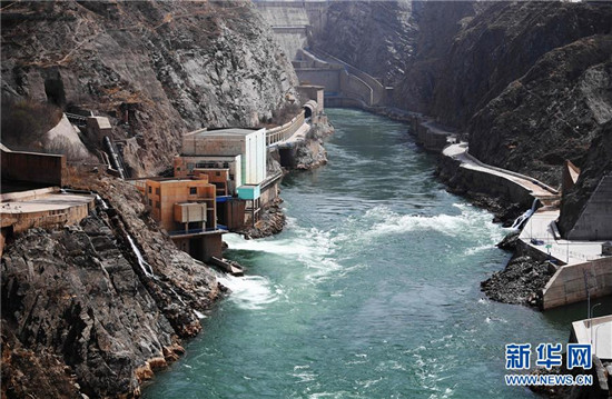 3月21日，黃河流經(jīng)劉家峽水庫(kù)庫(kù)區(qū)