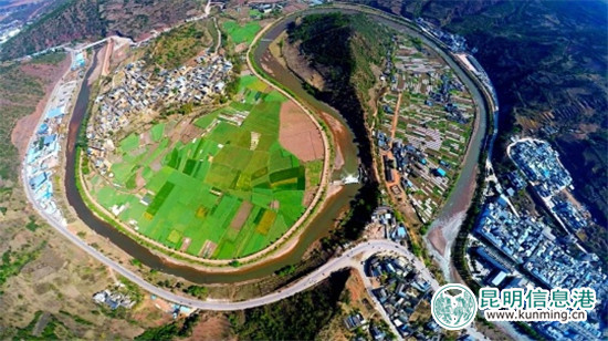 沘江與云龍山水天造地設(shè)地形成了一個(gè)太極圖案。圖片來自云龍光影