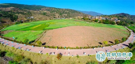 航拍的太極圖里打太極。圖片來自云龍光影