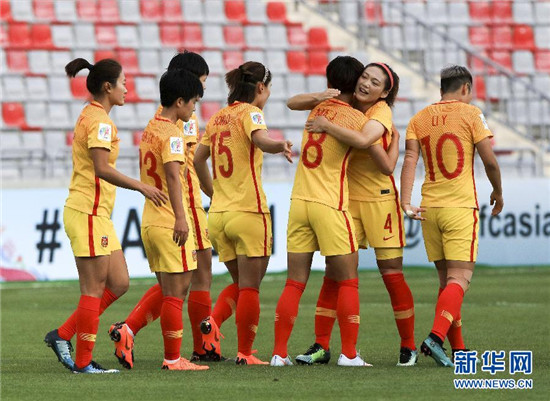 中國女足3:0完勝菲律賓隊 晉級亞洲杯半決賽并獲世界杯入場券