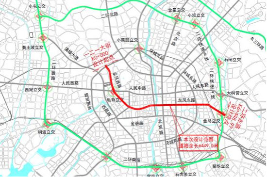 東風(fēng)路道路恢復(fù)提升工程線路圖 東風(fēng)路道路恢復(fù)提升工程線路圖