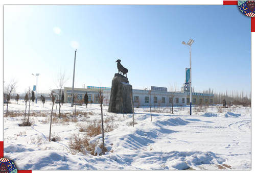 塔塔爾民族鄉(xiāng)廣場。（記者何川 攝）