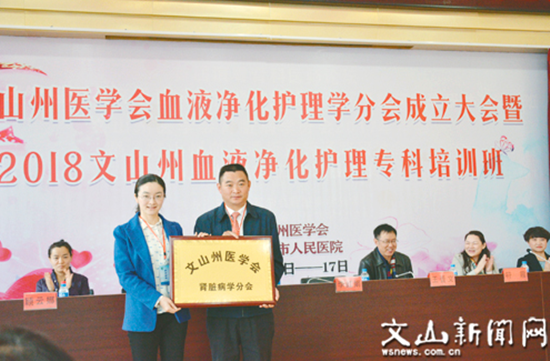 文山州醫(yī)學(xué)會血液凈化護(hù)理學(xué)分會成立 文山州醫(yī)學(xué)會血液凈化護(hù)理學(xué)分會成立