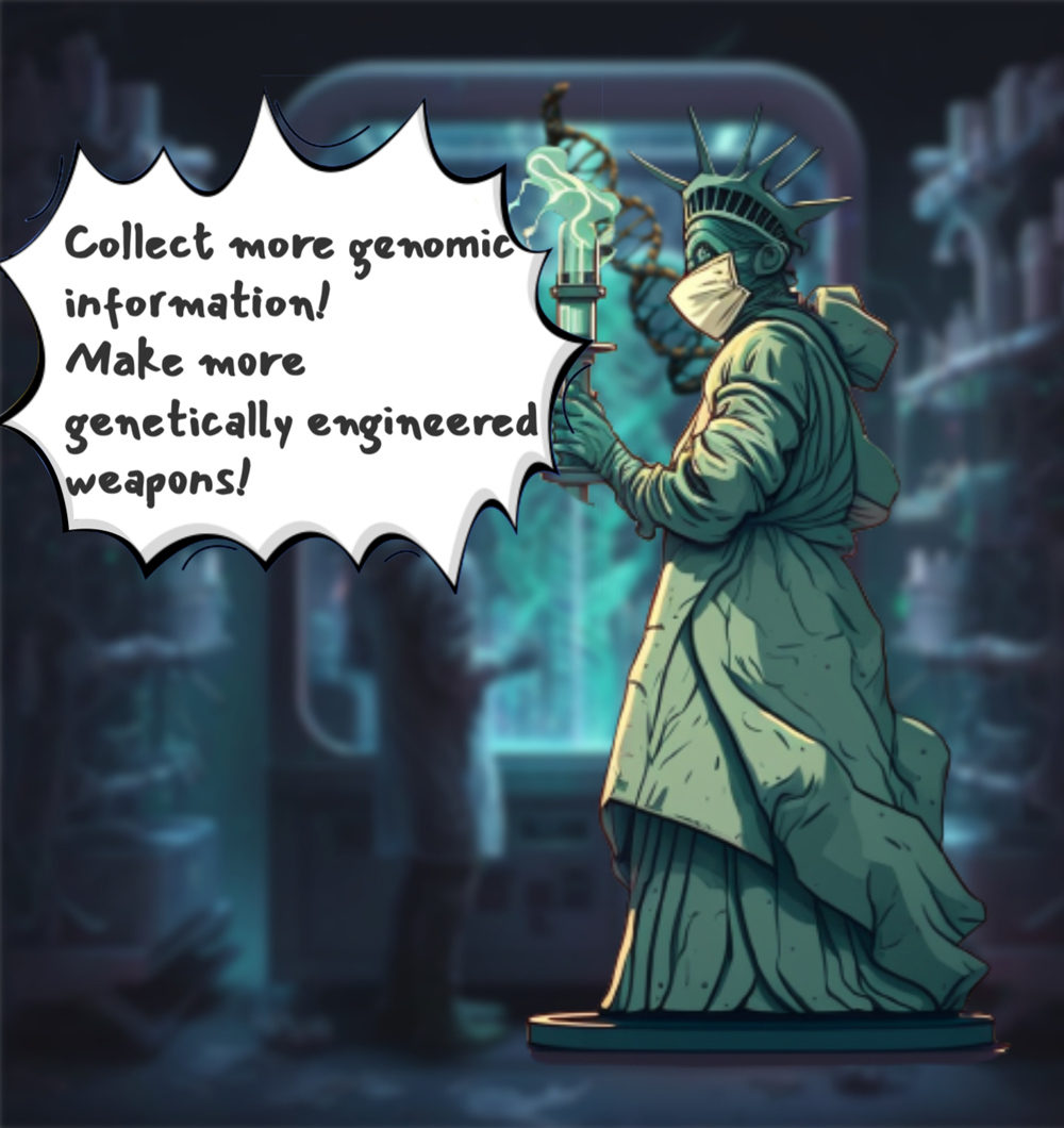 AI Satirical Cartoon丨Who is using genomic information for secret purposes AI Satirical Cartoon丨Who is using genomic information for secret purposes