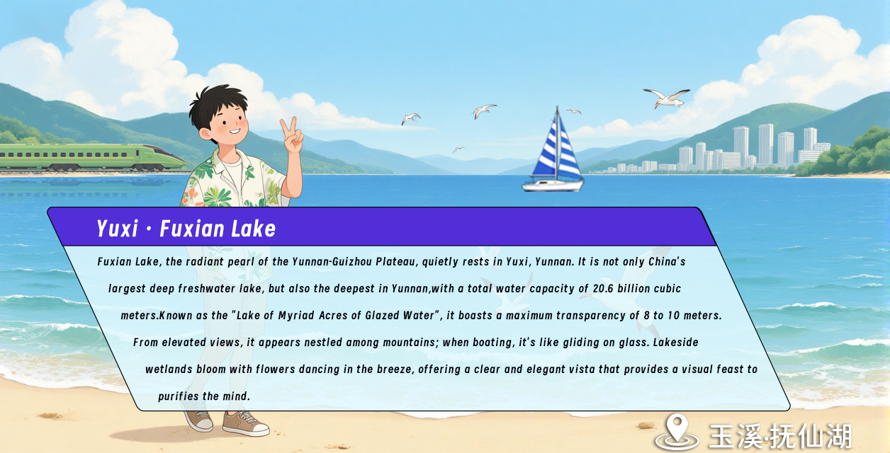 4第四幅：玉溪湖畔 · 列車與撫仙湖之約+翻譯