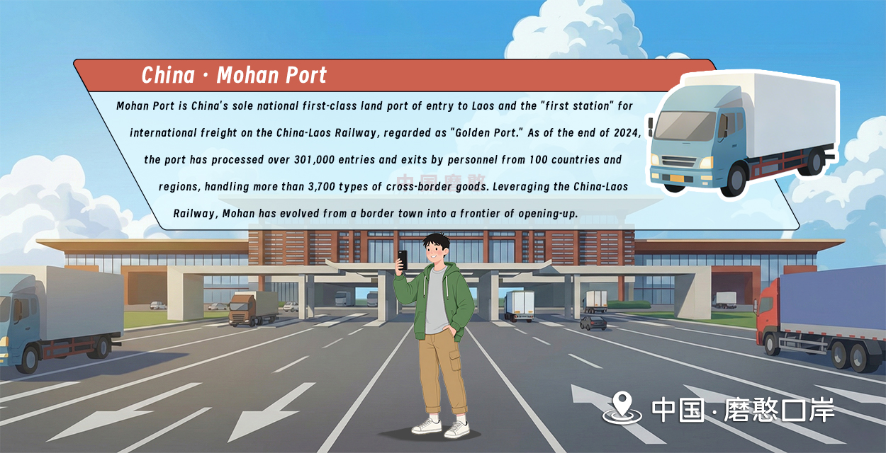9第九幅：國門印象 · 磨憨口岸通途+翻譯