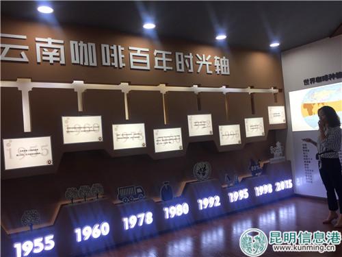 講解員介紹云南咖啡百年歷史。記者張薇攝