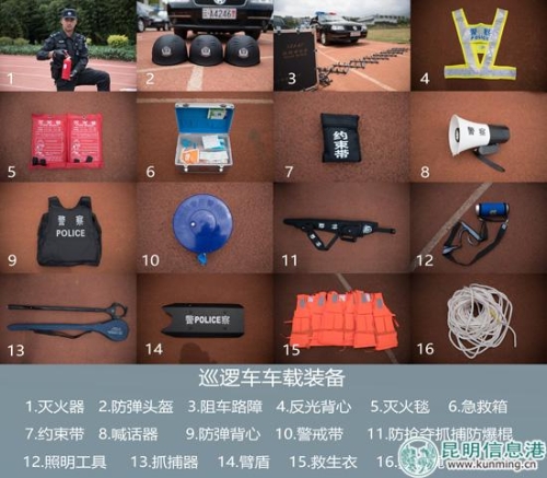 巡邏車車載裝備。供圖