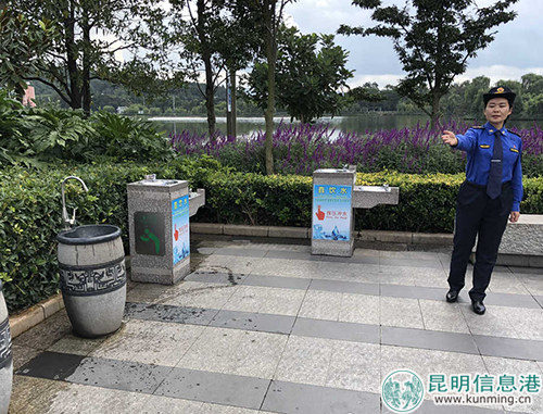 東湖公園內(nèi)的直飲水設備。