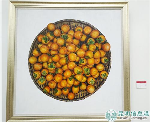 《簸中累累柿子黃》-王楊-油畫