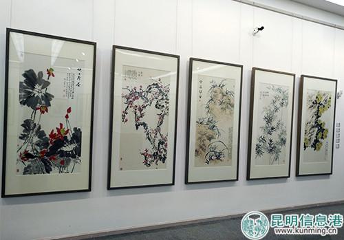 展出的部分作品。1