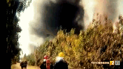 干花加工廠突發(fā)大火1