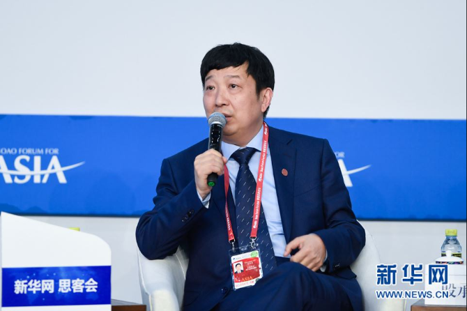 殷承良：信息安全不僅包括防范外面的攻擊，還有防止里面的泄露。新華社記者 楊冠宇攝