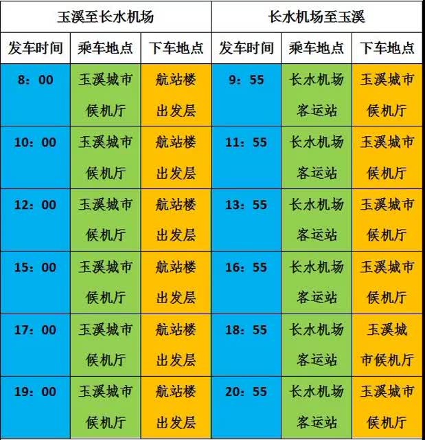昆明長水機(jī)場至玉溪的長途巴士1