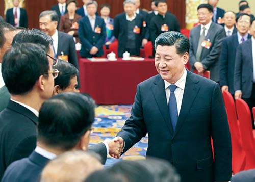 2019年3月4日下午，中共中央總書記、國家主席、中央軍委主席習近平看望參加全國政協(xié)十三屆二次會議的文化藝術界、社會科學界委員，并參加聯組會，聽取意見和建議。