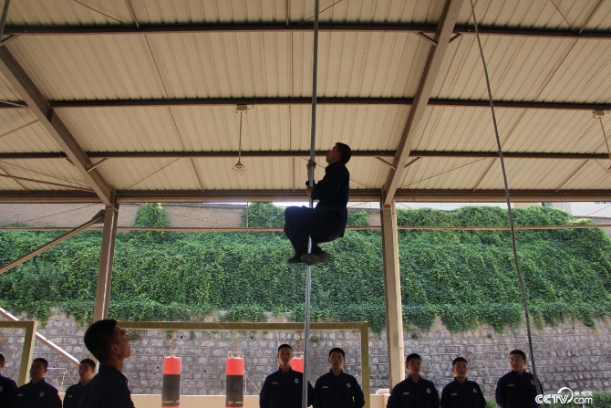 昆明市森林消防支隊消防員在進(jìn)行日常訓(xùn)練。（徐輝/攝）