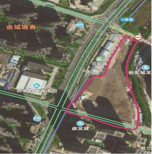 處置地塊緊靠司家營地鐵站 處置地塊緊靠司家營地鐵站