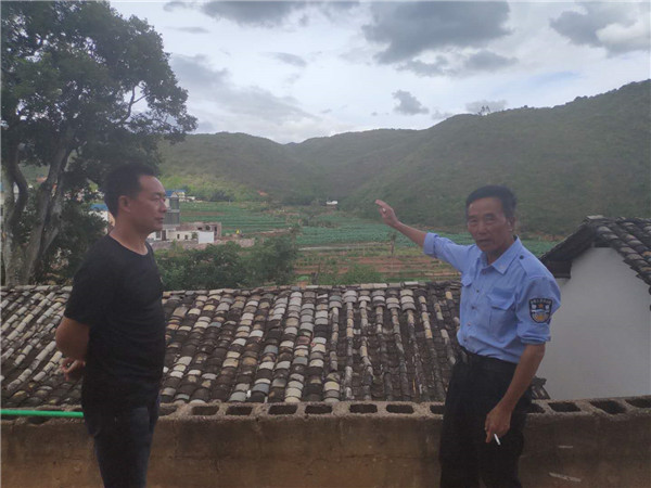 者沖村后的山林。