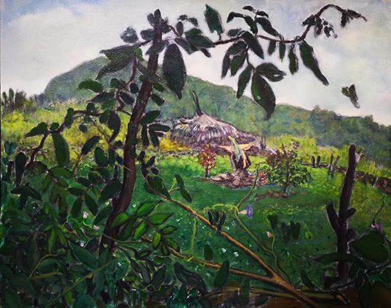 （劉剛）《攀爬》布面油畫-100cm-x-80cm-2017年