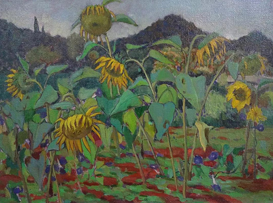 （林生鵬）《葵》布面油畫-80cm-x-60cm-2018年