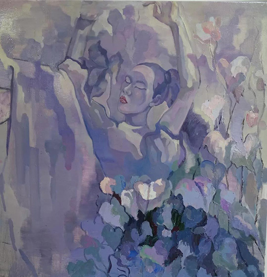 （劉淑雯）《無欲》布面油畫-80cm-x-80cm-2019年