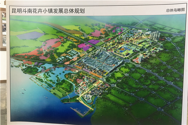 圖片2 昆明斗南花卉小鎮(zhèn)發(fā)展筒體規(guī)劃圖。