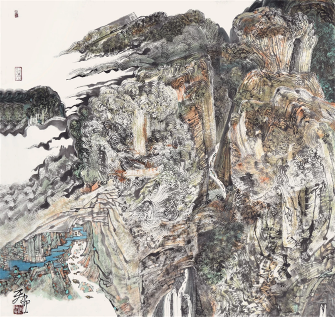 何阿平的作品《秘境·巴拉格宗》 何阿平的作品《秘境·巴拉格宗》