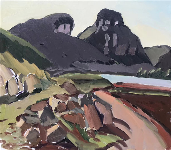 唐志岡《曲靖寫生》布面油畫 唐志岡《曲靖寫生》布面油畫