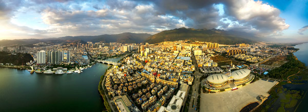 鳥瞰大理。楊繼培攝