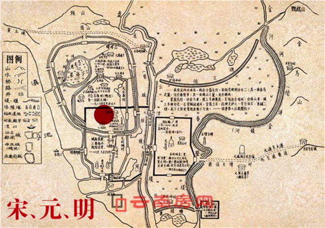 昆明城址歷代變遷，東市始終是對外大通道