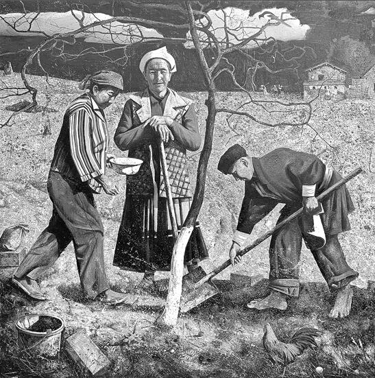 油畫 周章科 《奠基樹》