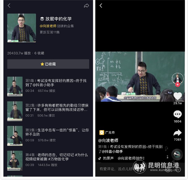 抖音知識達人“向波老師”合集頁