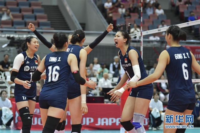 （體育）（2）排球——女排世界杯：中國(guó)隊(duì)勝荷蘭隊(duì)