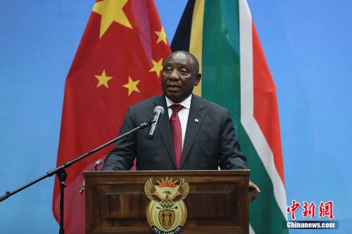 資料圖：南非總統(tǒng)拉馬福薩