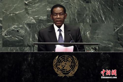 資料圖：赤道幾內亞總統(tǒng)奧比昂。