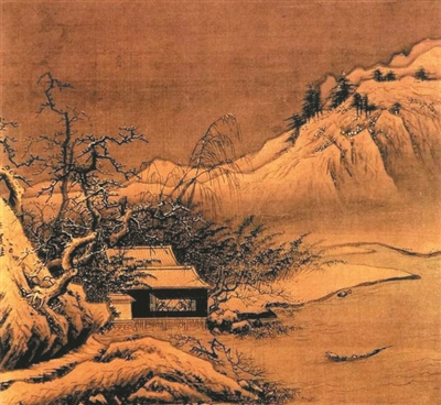 宋 夏圭 《雪堂客話圖》 宋 夏圭 《雪堂客話圖》