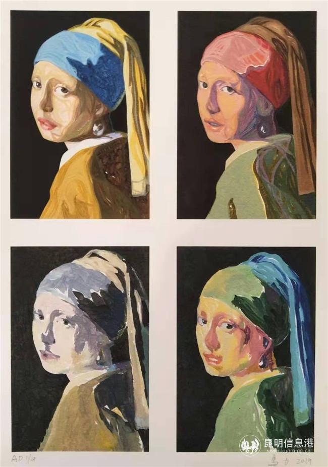 《戴珍珠耳環(huán)的少女》 馬力 26x35cm 2019年 數(shù)碼版畫 《戴珍珠耳環(huán)的少女》 馬力 26x35cm 2019年 數(shù)碼版畫