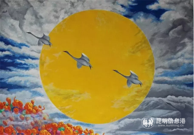 《飛》 方力鈞 70x50cm 2015年 絲網(wǎng)版畫 《飛》 方力鈞 70x50cm 2015年 絲網(wǎng)版畫